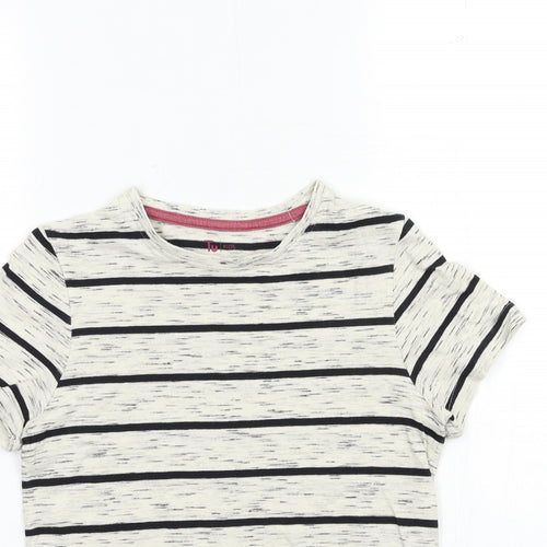 TU Boys Beige Striped  Basic T-Shirt Size 10 Years