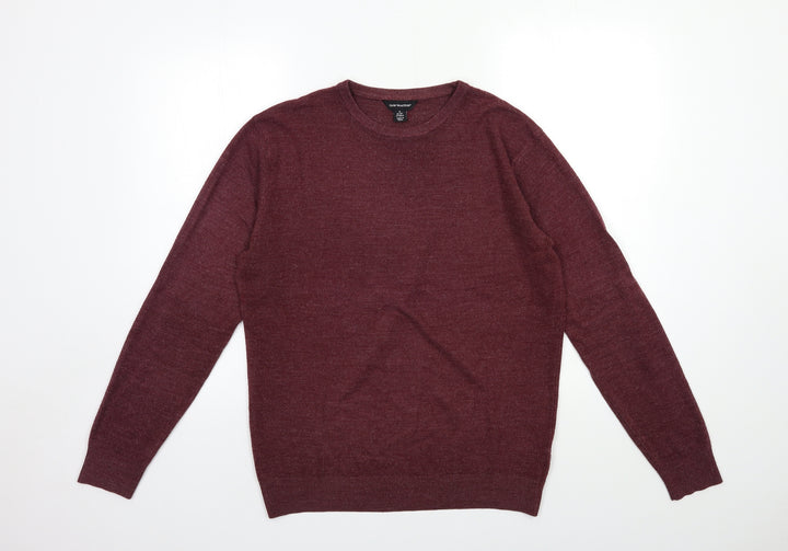 Cedar Wood State Mens Red Knit Pullover Jumper Size M