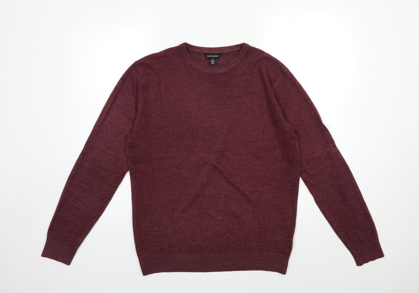 Cedar Wood State Mens Red  Knit Pullover Jumper Size M