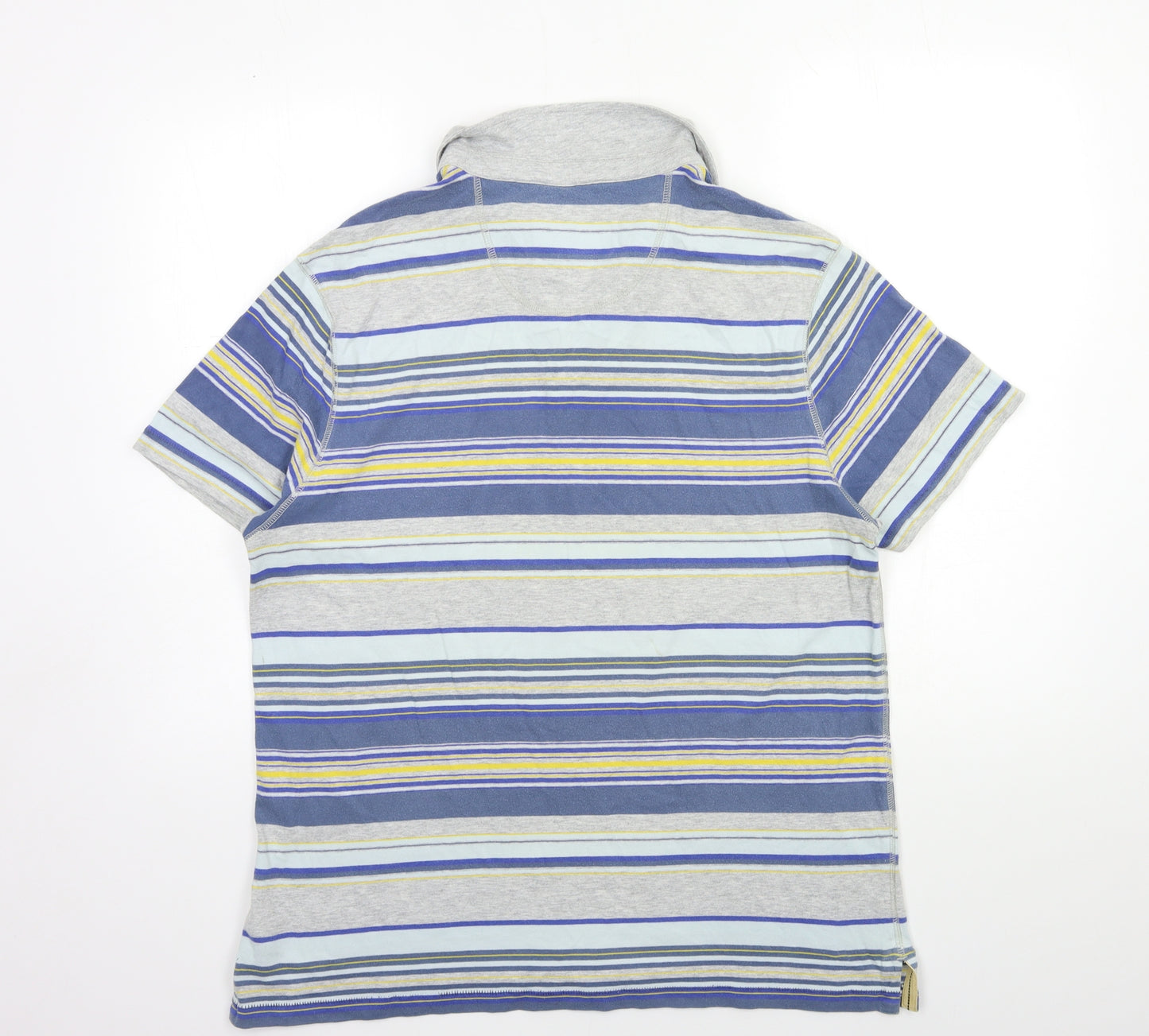 NORTH COAST Mens Grey Striped   T-Shirt Size L