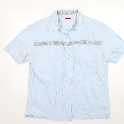 John Mens Blue    Button-Up Size XL