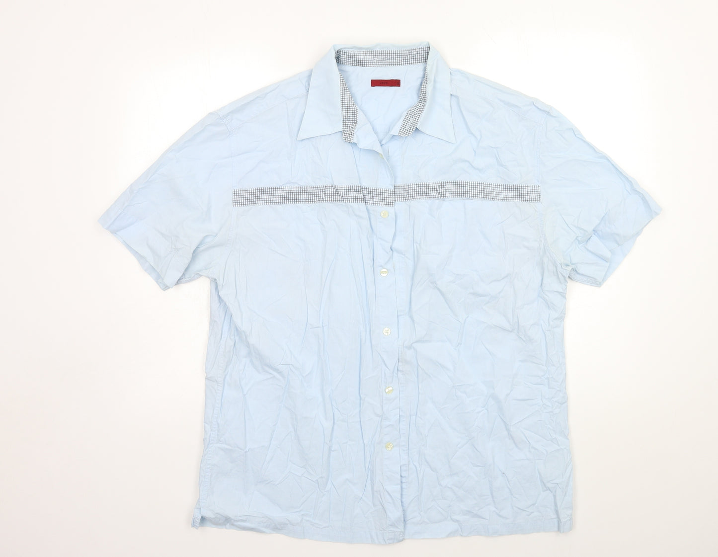 John Mens Blue    Button-Up Size XL