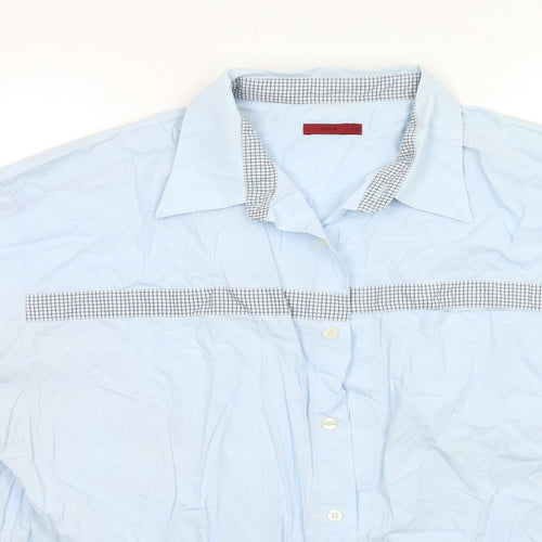 John Mens Blue    Button-Up Size XL
