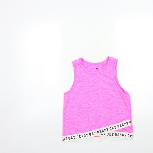 H&M Girls Pink   Basic Tank Size 13 Years
