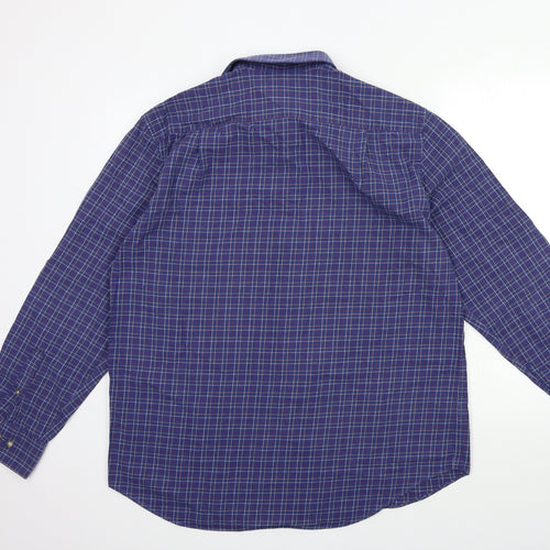 Marks and Spencer Mens Blue    Button-Up Size 16.5
