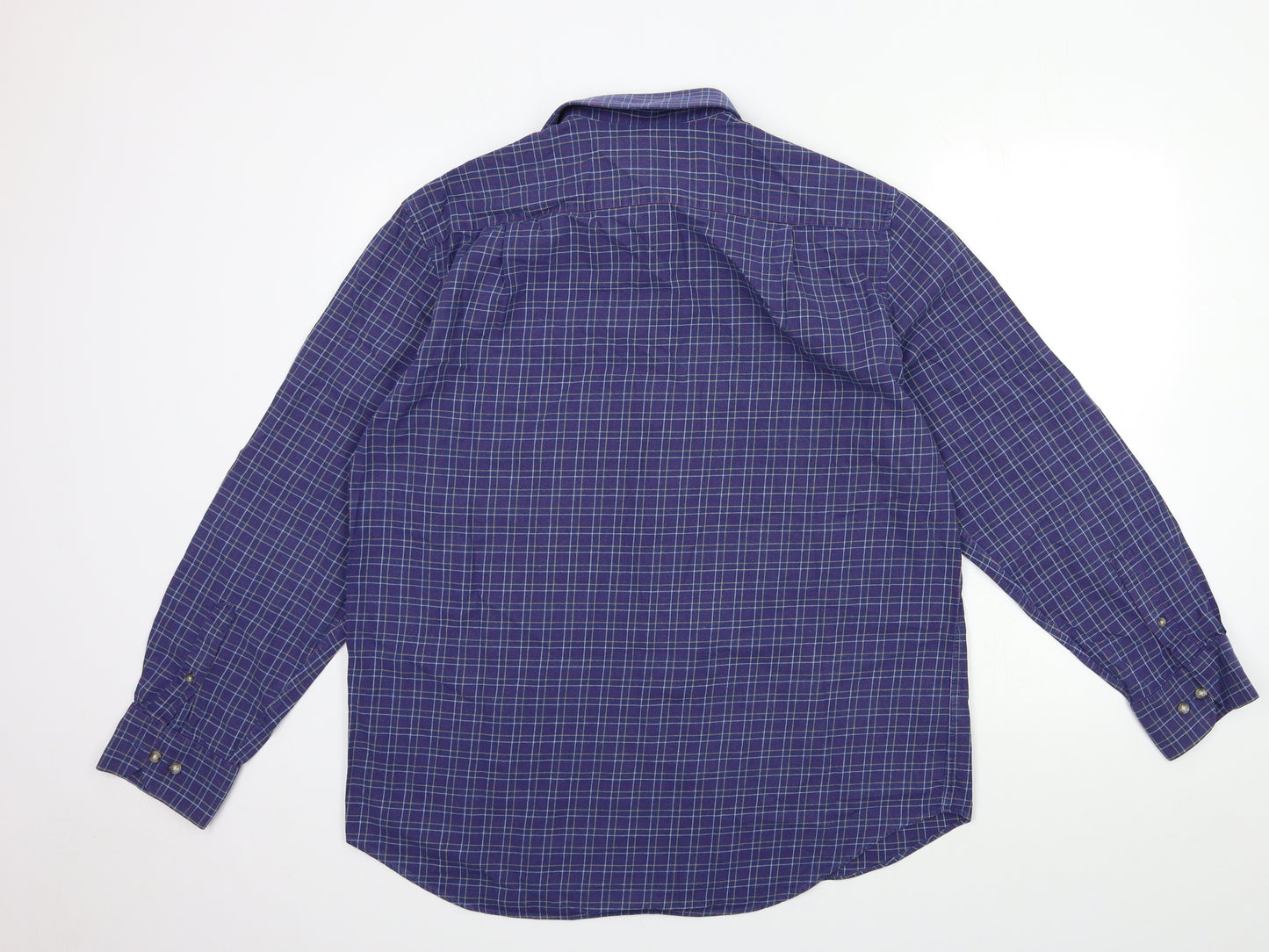 Marks and Spencer Mens Blue    Button-Up Size 16.5