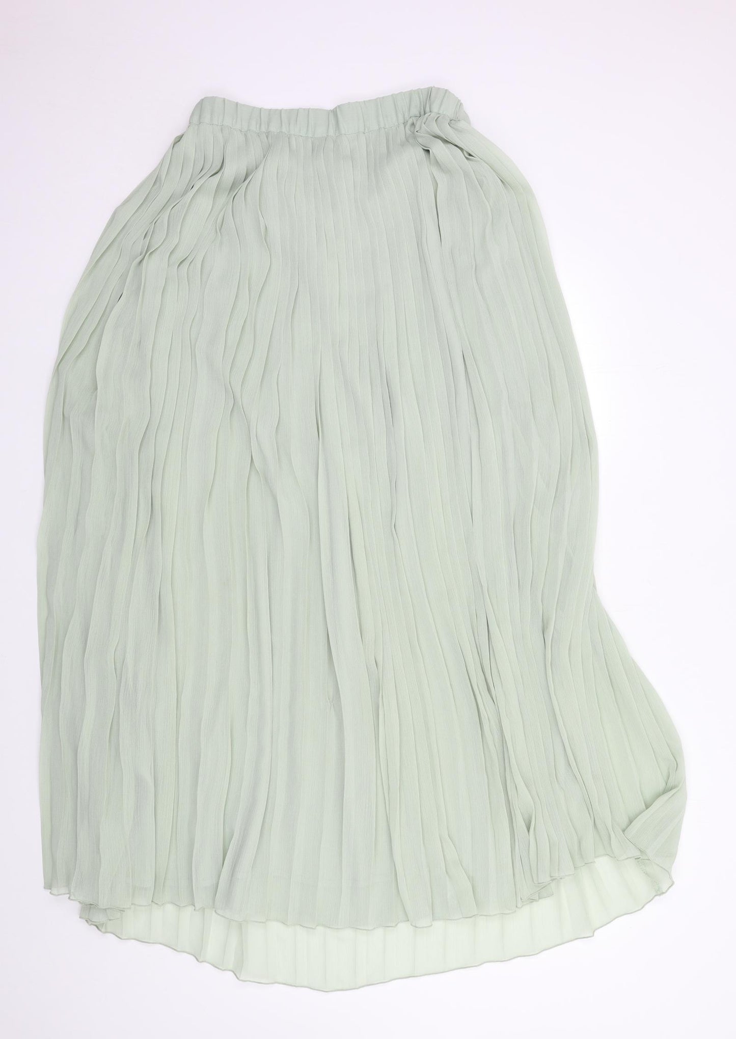 H&M Womens Green   Pleated Skirt Size M