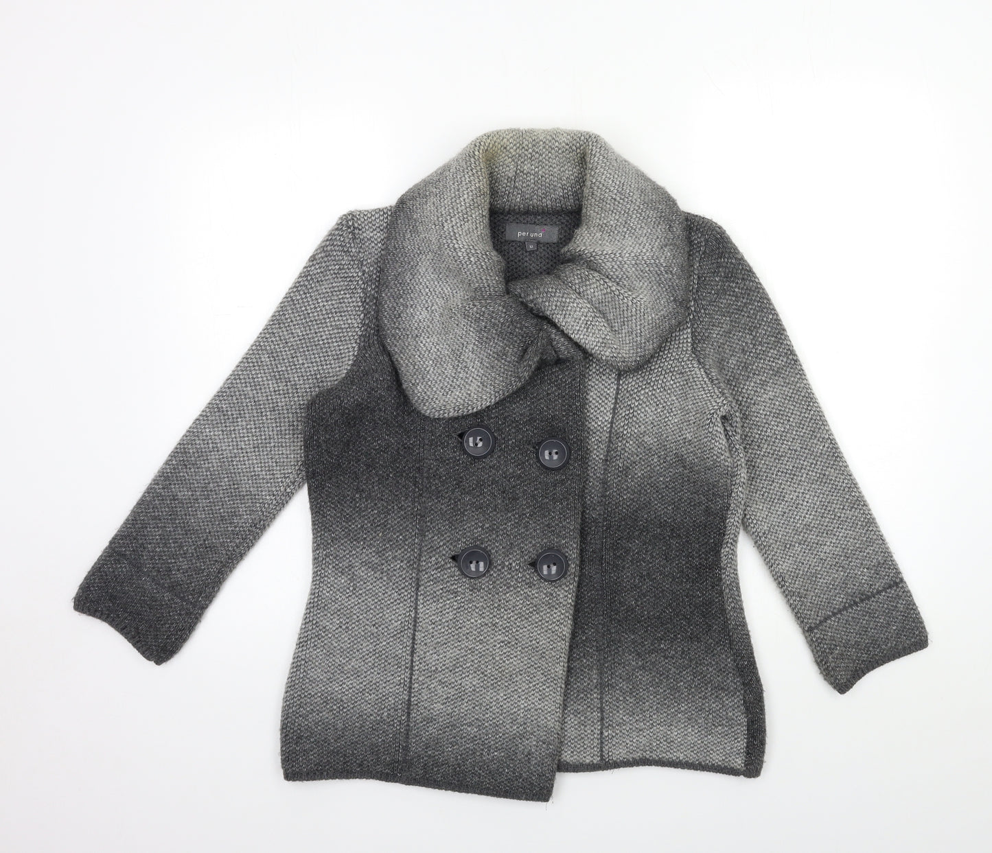 Per Una Womens Grey   Jacket Coatigan Size 12