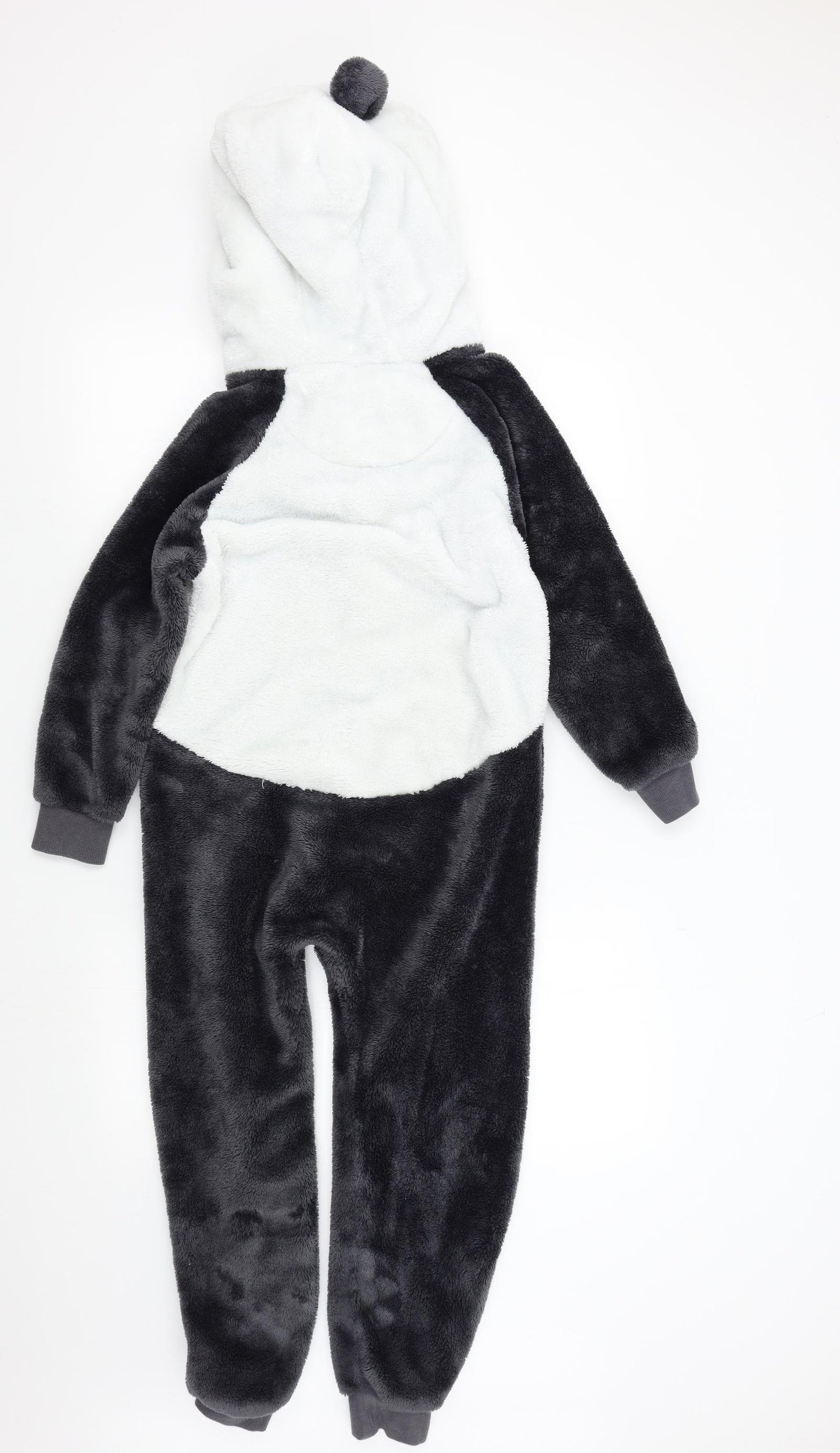 NEXT Girls Black Solid Fleece  One Piece Size 9 Years  - Panda