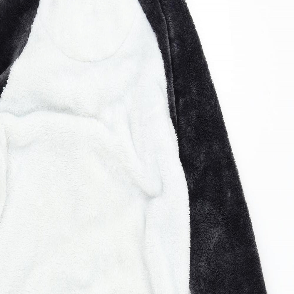 NEXT Girls Black Solid Fleece  One Piece Size 9 Years  - Panda