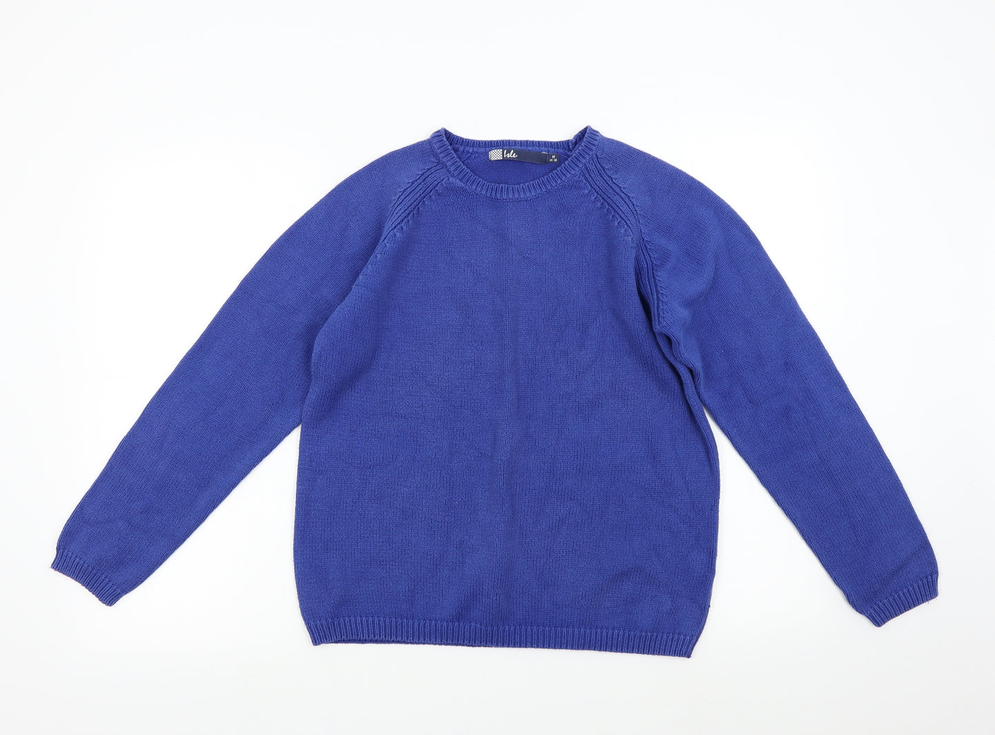 Isle Mens Blue  Knit Pullover Jumper Size M