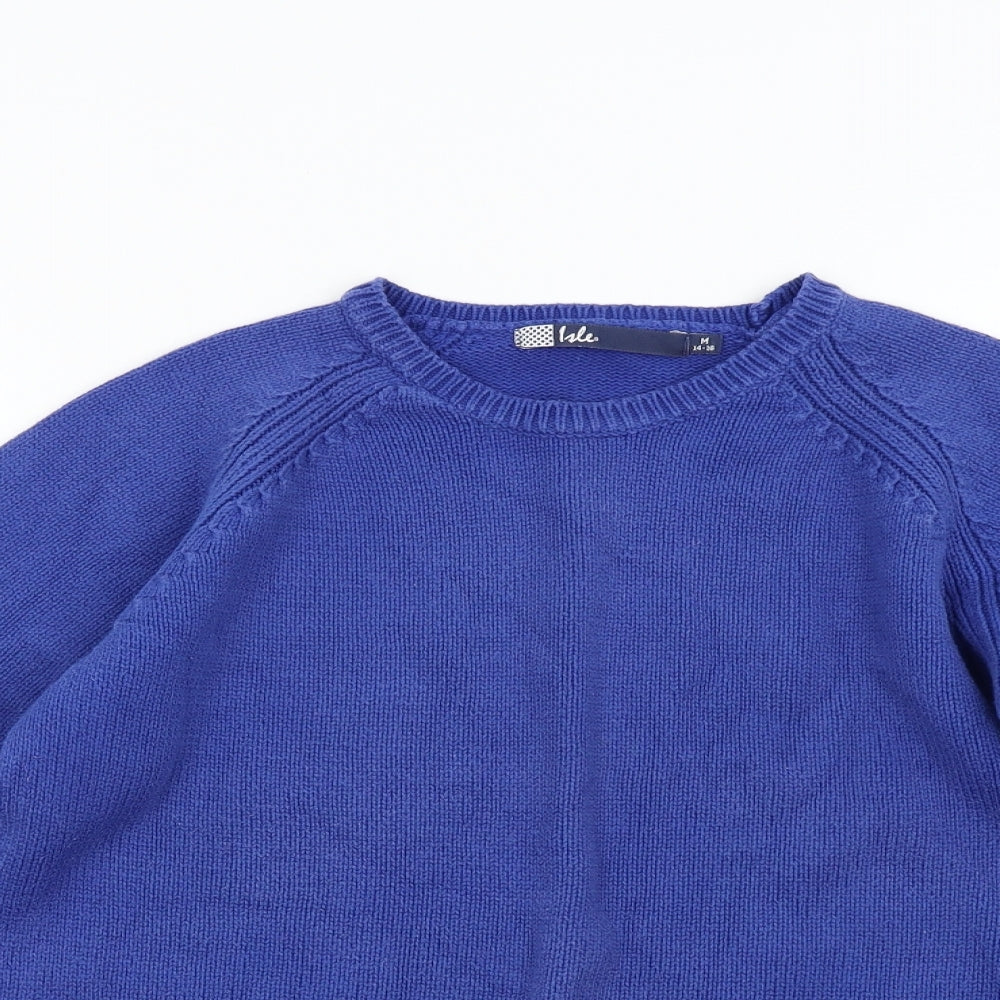 Isle Mens Blue  Knit Pullover Jumper Size M