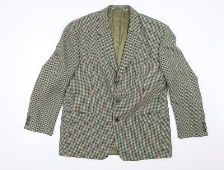 West Lake Mens Green Houndstooth  Jacket Blazer Size 44