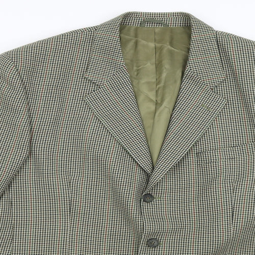West Lake Mens Green Houndstooth  Jacket Blazer Size 44
