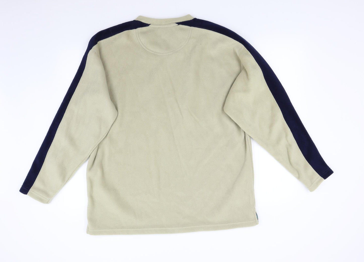 Cutting Edge Mens Beige  Fleece Pullover Jumper Size L