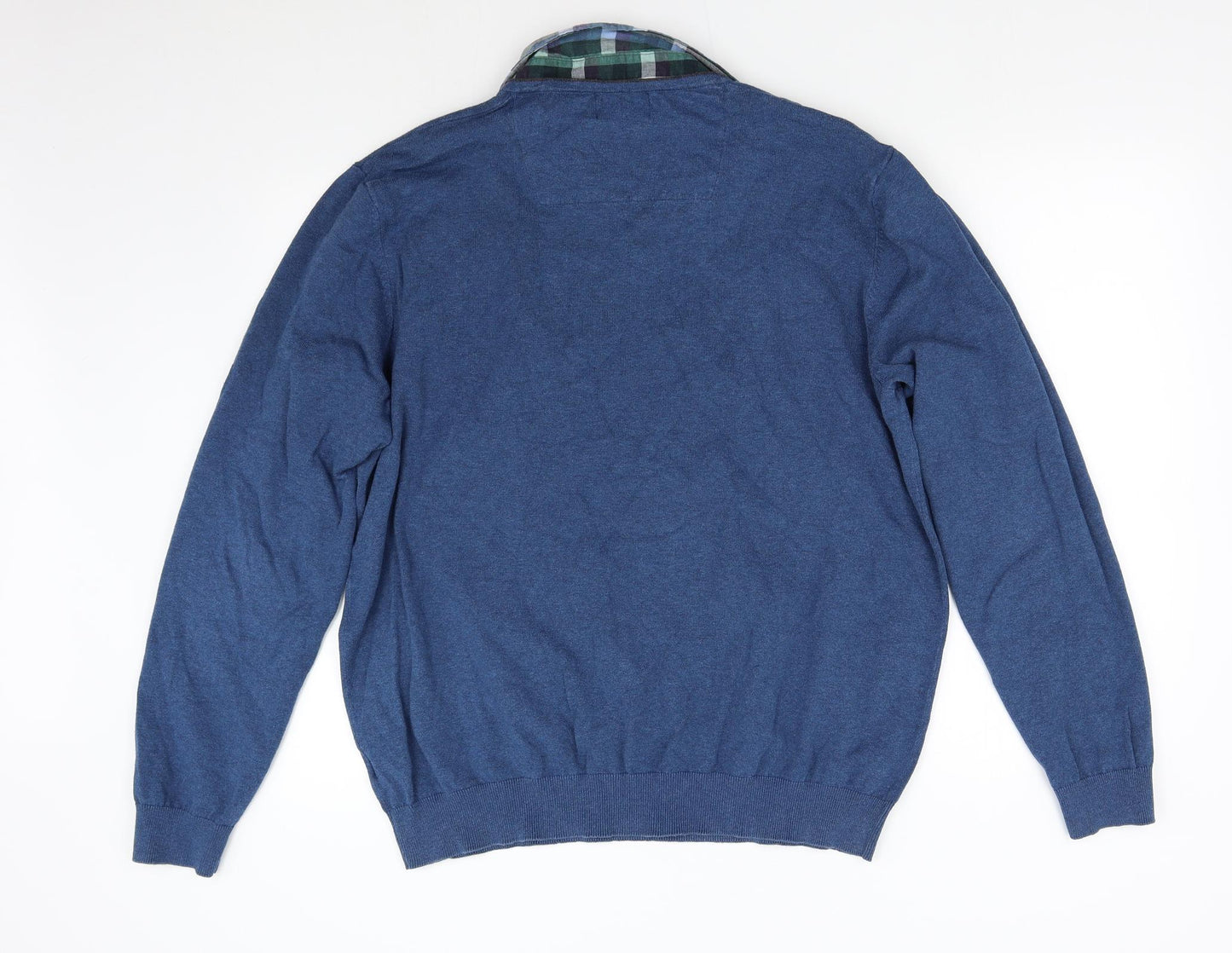 M&S Mens Blue  Knit Pullover Jumper Size XL