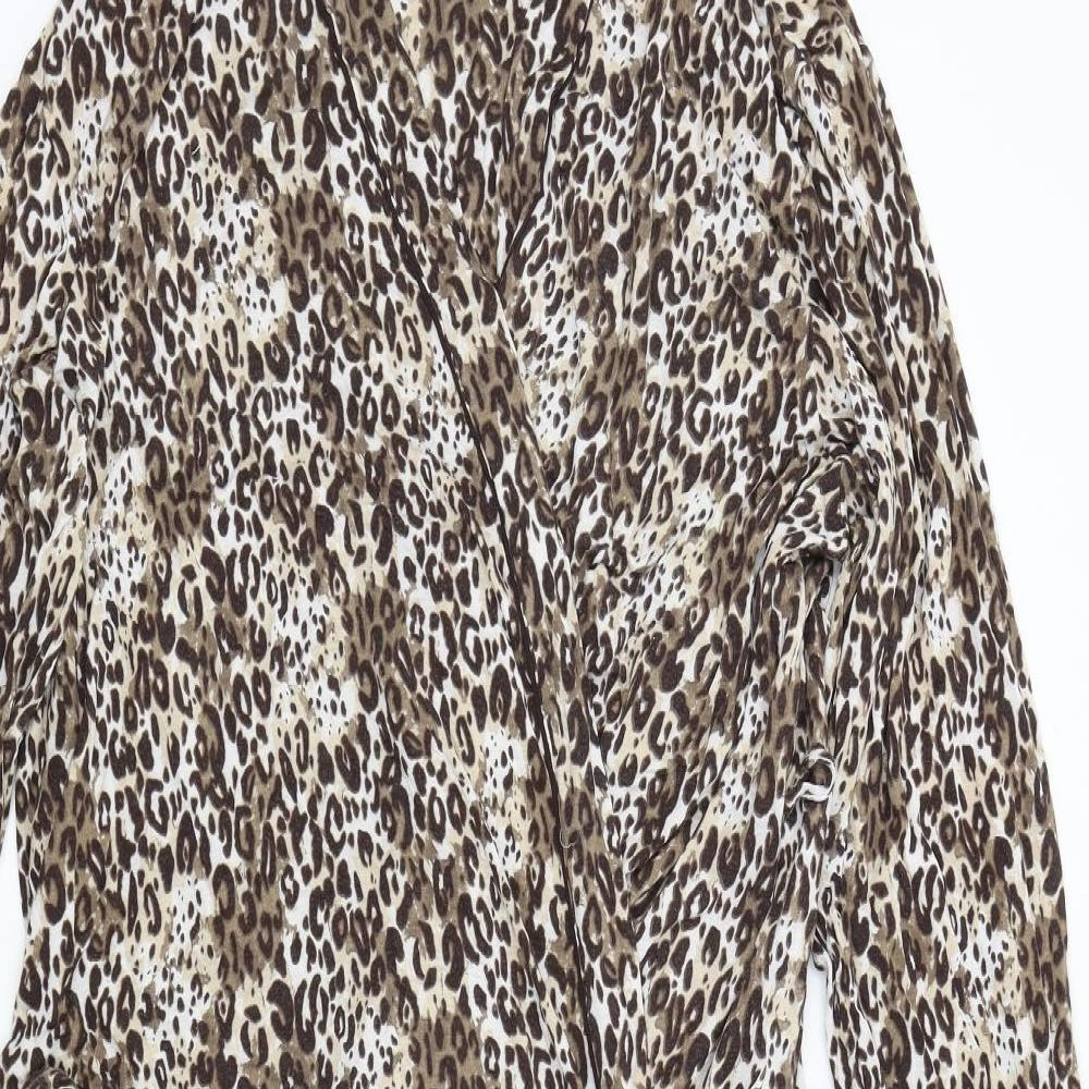 Per Una Womens Brown Animal Print   Gown Size 20