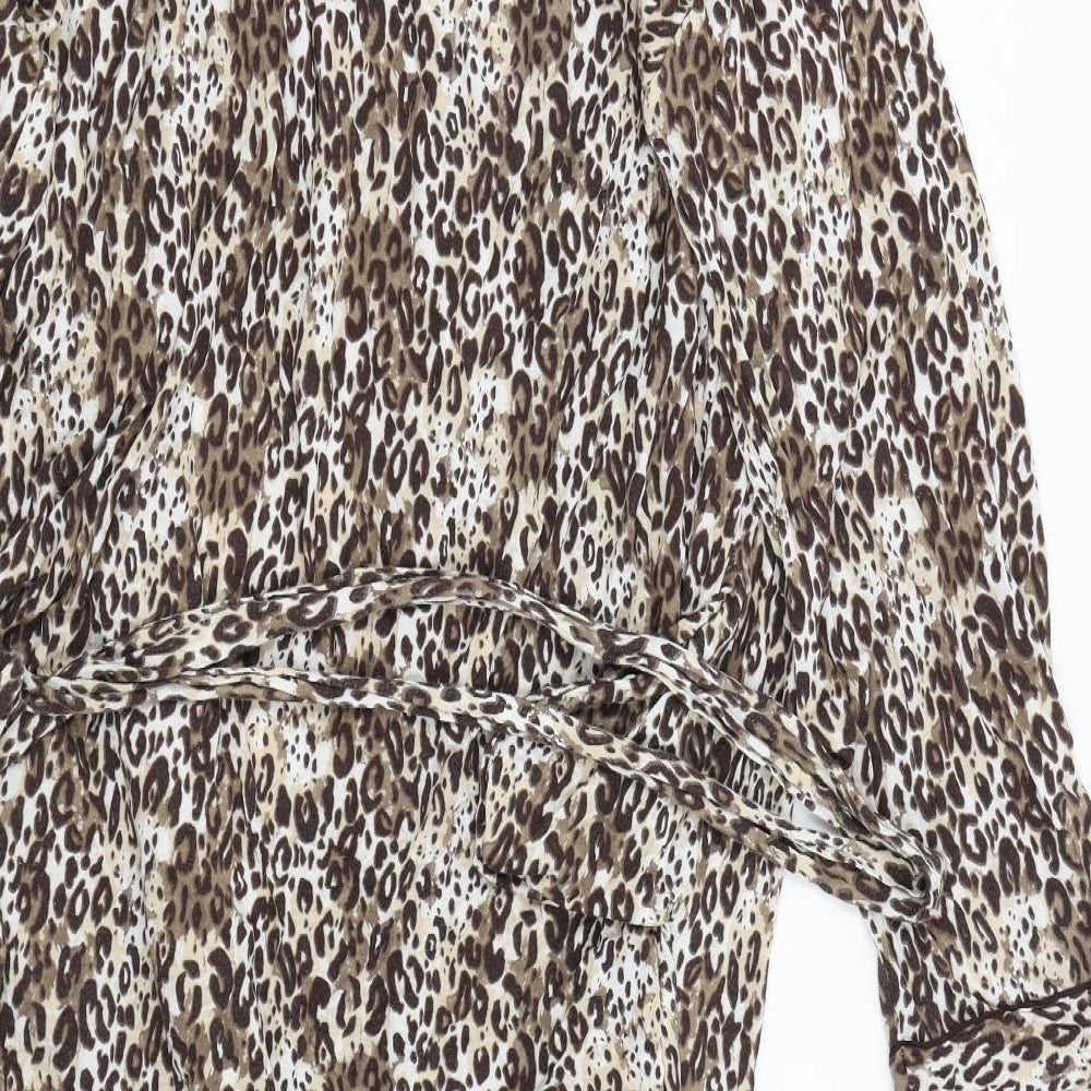 Per Una Womens Brown Animal Print   Gown Size 20