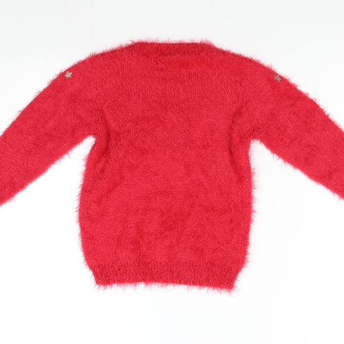 TU Girls Red   Pullover Jumper Size 3-4 Years