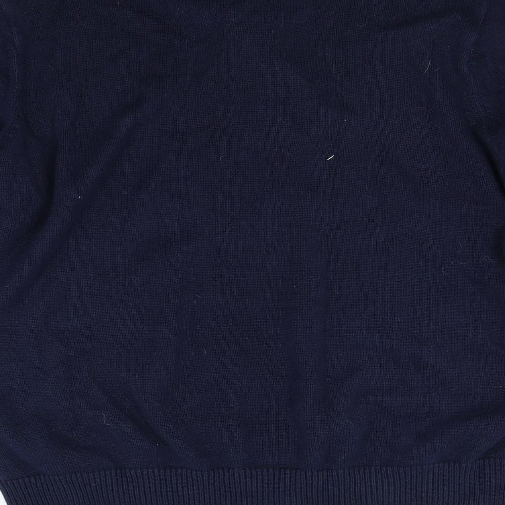 Blue Harbour Mens Blue  Knit Henley Jumper Size L