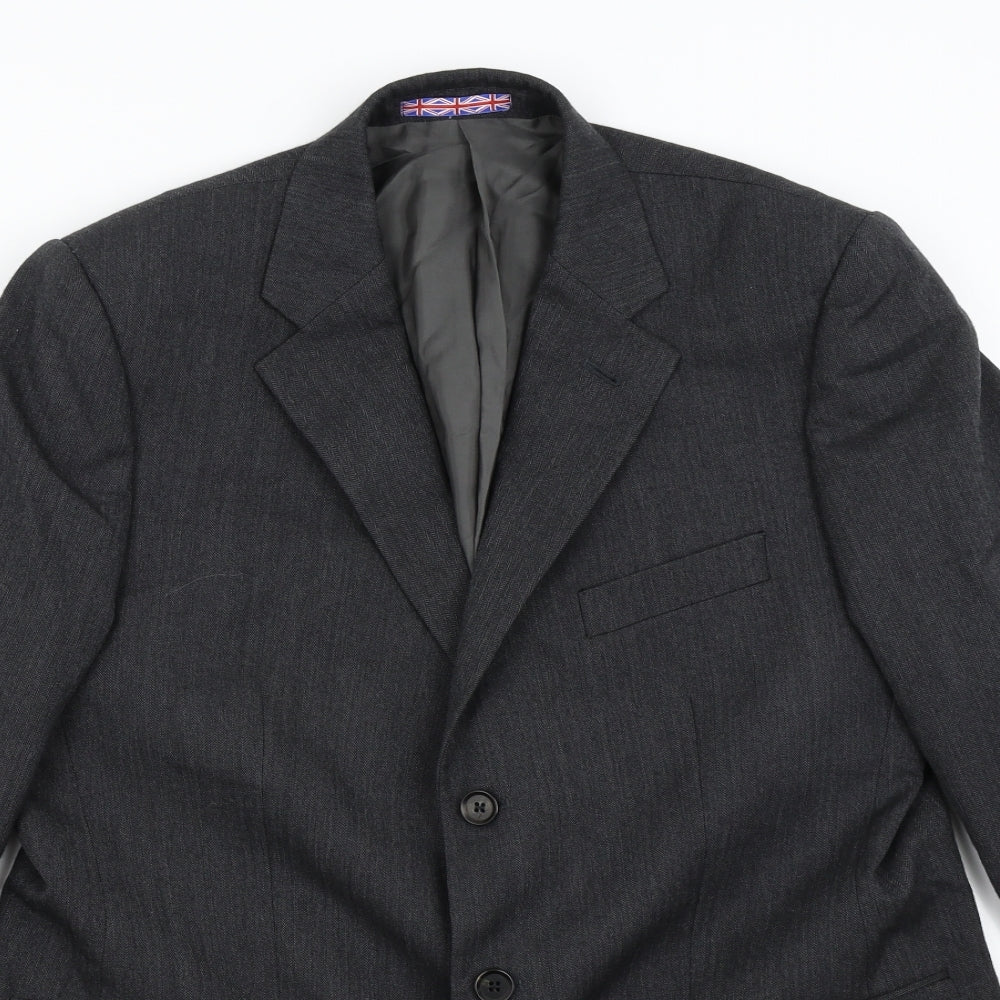 Woven Mens Grey   Jacket Suit Jacket Size 40
