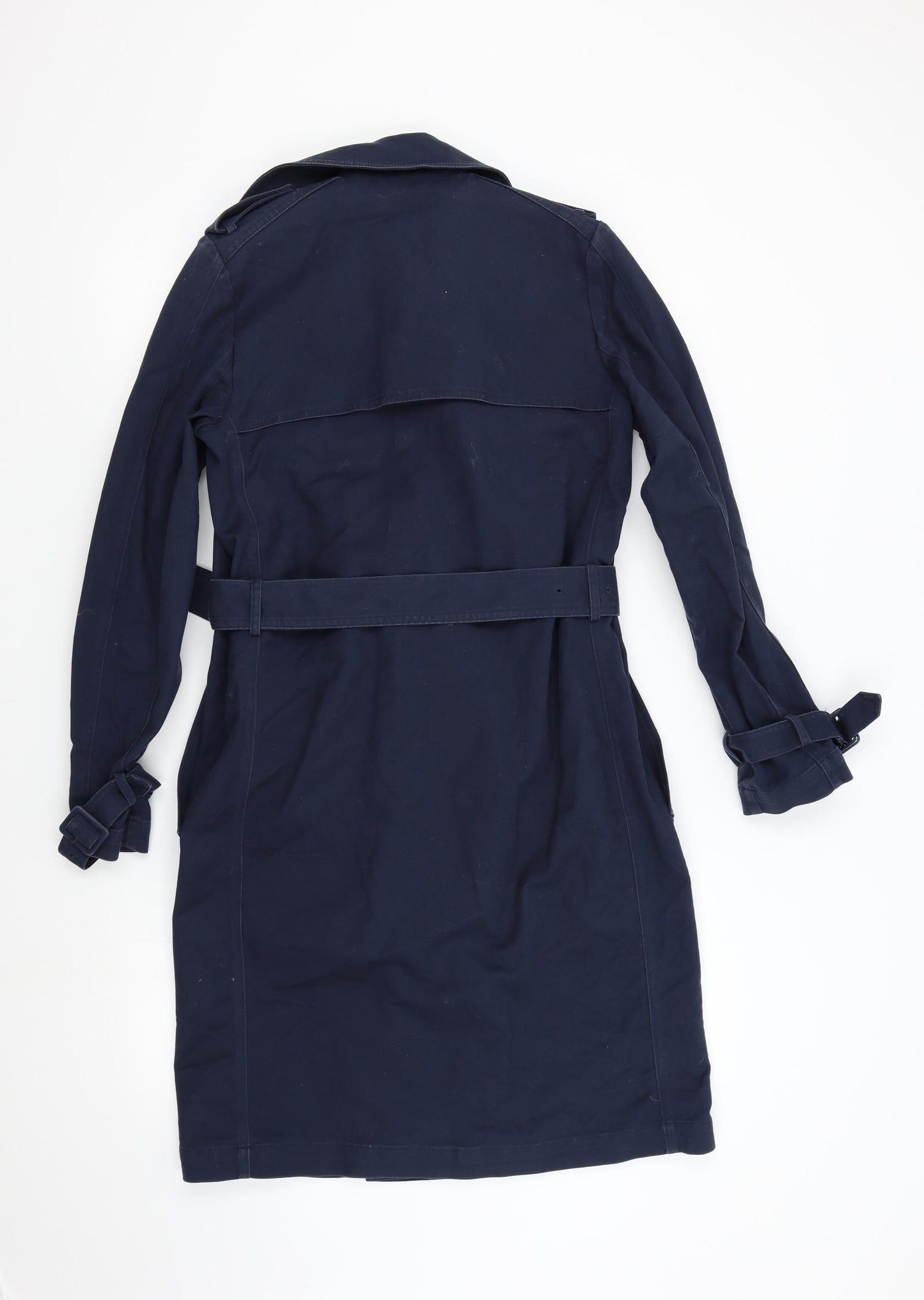 Warehouse Womens Blue   Trench Coat Coat Size 10