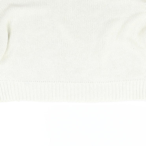 Topshop Womens Ivory  Knit Pullover Jumper Size S