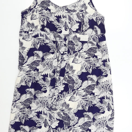 BHS Womens Blue Floral  Slip Dress  Size 18