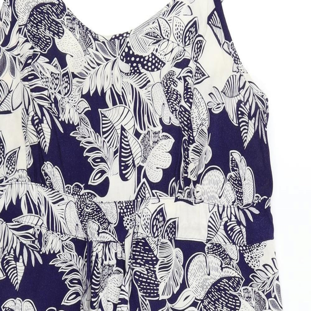 BHS Womens Blue Floral  Slip Dress  Size 18
