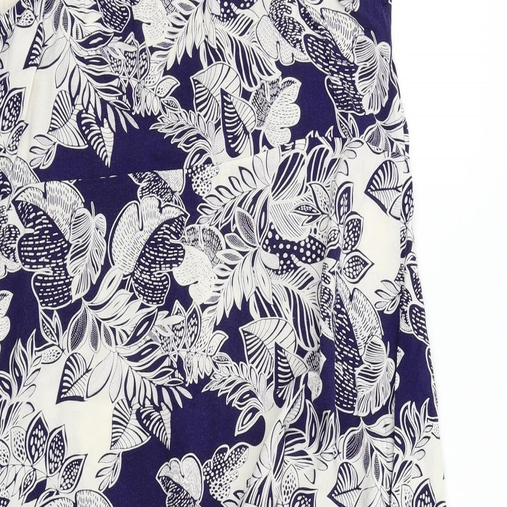 BHS Womens Blue Floral  Slip Dress  Size 18