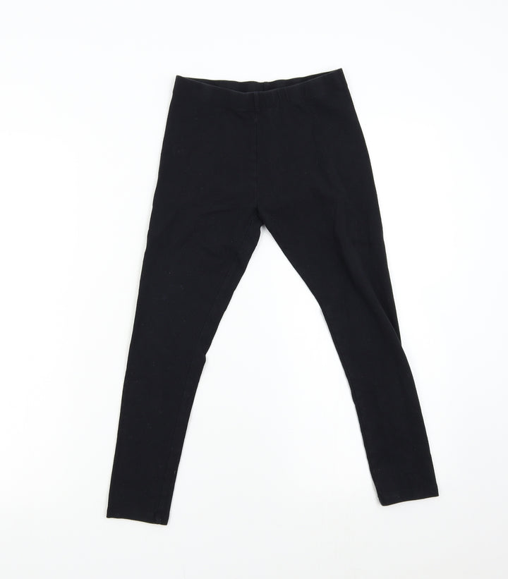 NEXT Girls Black Carrot Trousers Size 10 Years