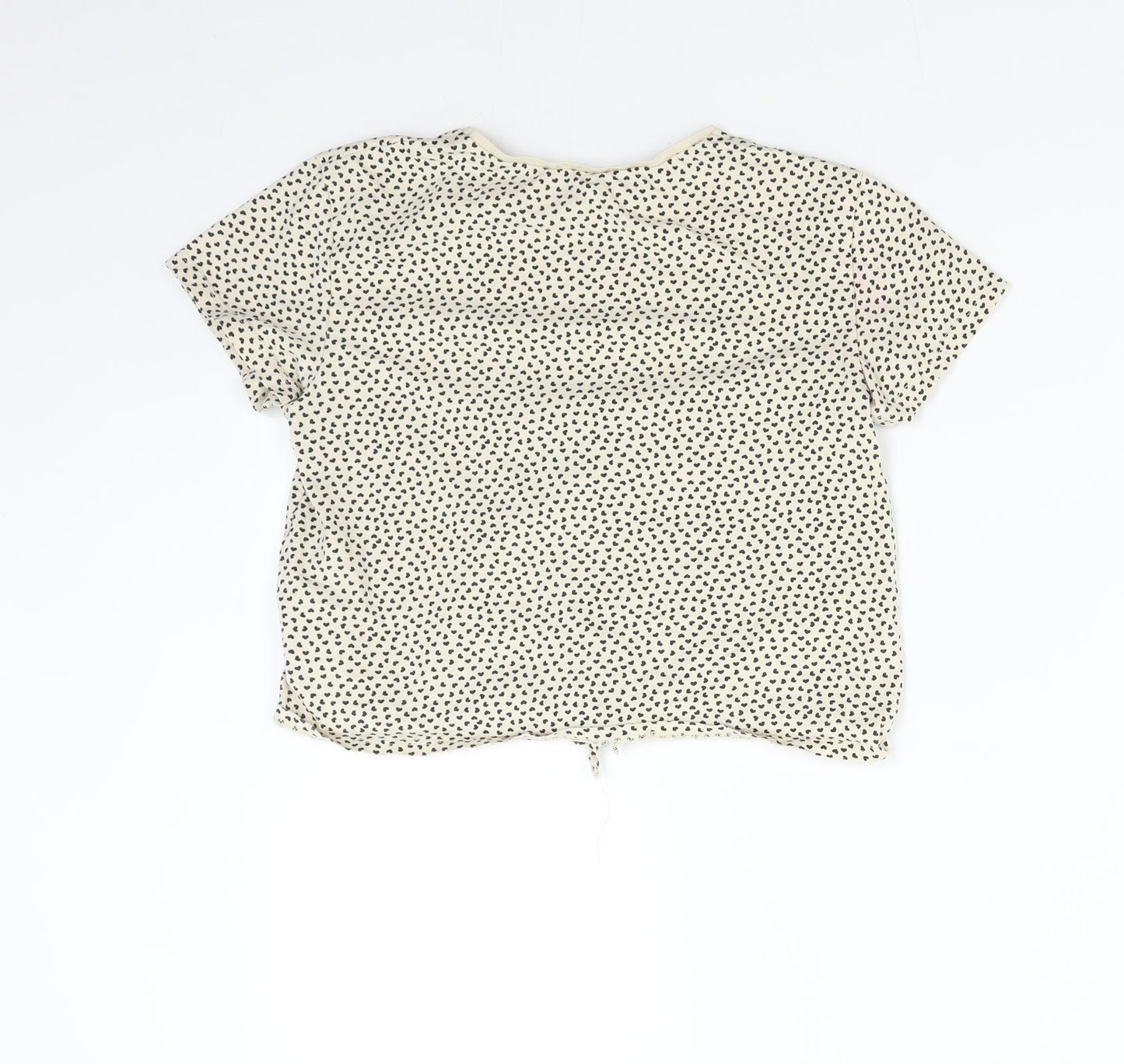 H&M Girls Beige   Basic T-Shirt Size 8-9 Years  - Hearts