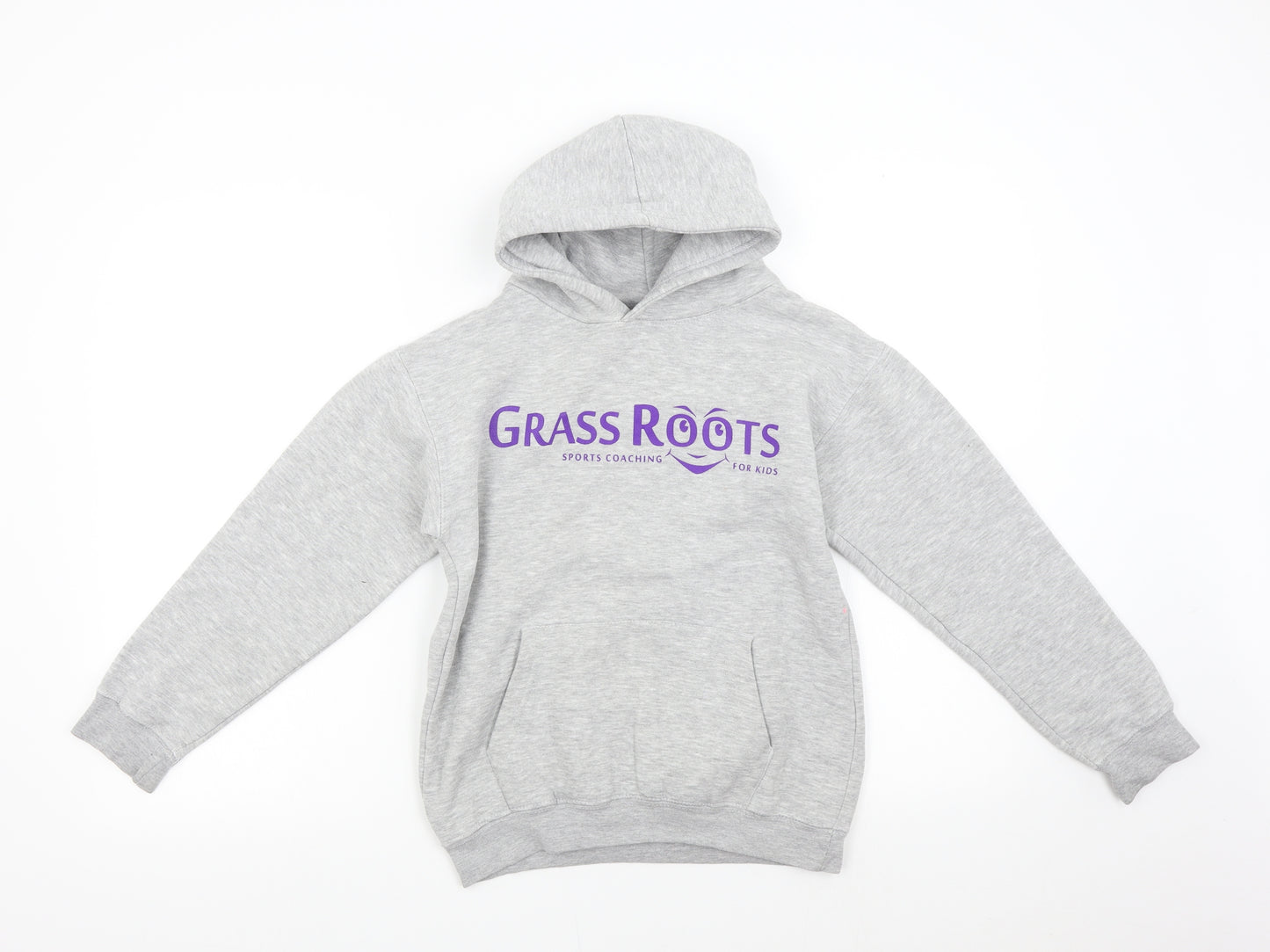 Cotton Ridge Girls Grey   Pullover Hoodie Size 9-10 Years  - Grass Roots Sports Coaching