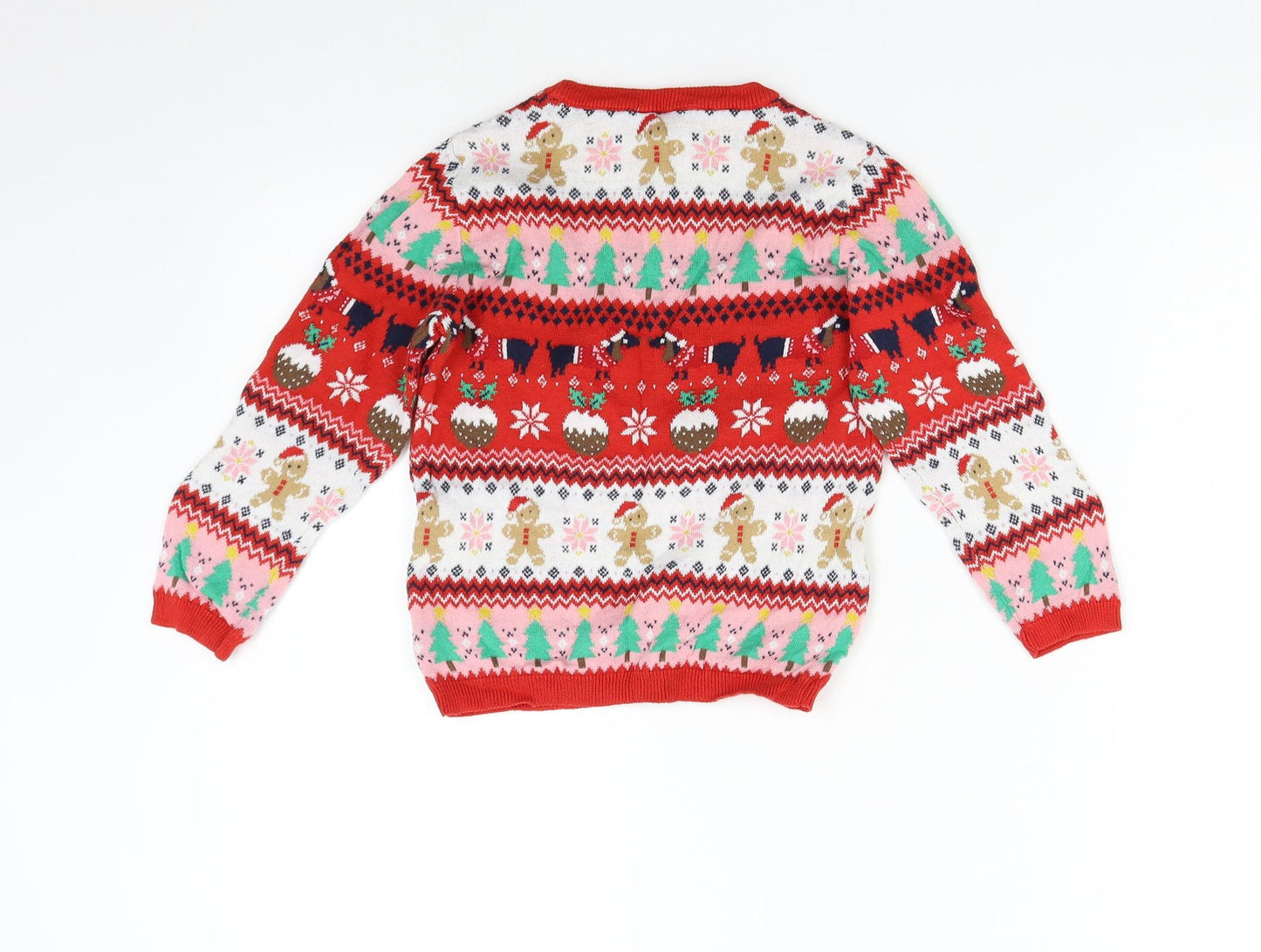 TU Girls Multicoloured  Knit Pullover Jumper Size 4-5 Years  - Christmas