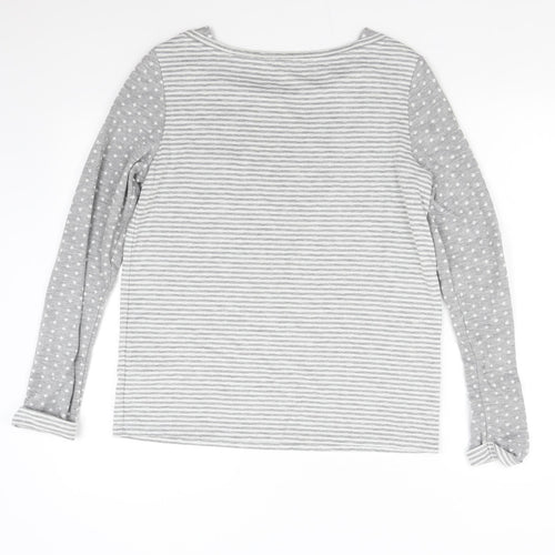 EDC Womens Grey Striped  Top Pyjama Top Size M