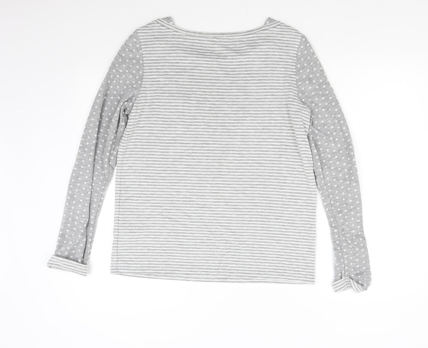 EDC Womens Grey Striped  Top Pyjama Top Size M