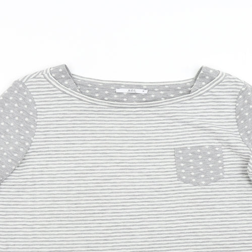 EDC Womens Grey Striped  Top Pyjama Top Size M