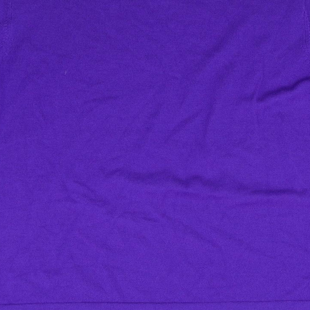 Eureco Womens Purple  Knit Pullover Jumper Size 20  - 100% Extra Fine Merino Wool