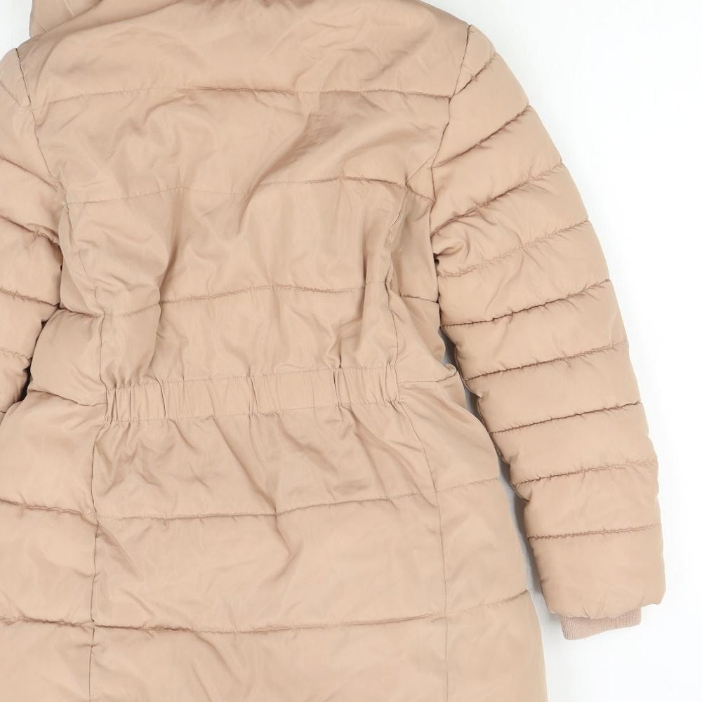 M&S Girls Pink   Overcoat Coat Size 11-12 Years