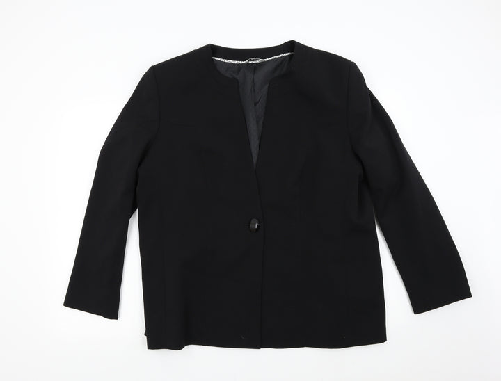 Klass Womens Black Jacket Blazer Size L