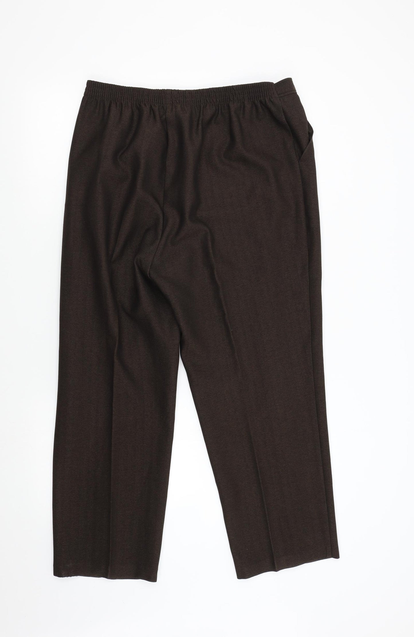 M&S Womens Brown   Trousers  Size 18 L26 in - Short