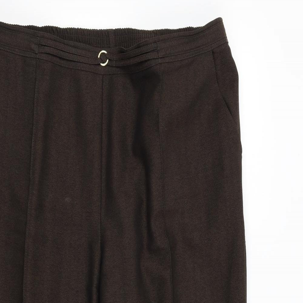 M&S Womens Brown   Trousers  Size 18 L26 in - Short