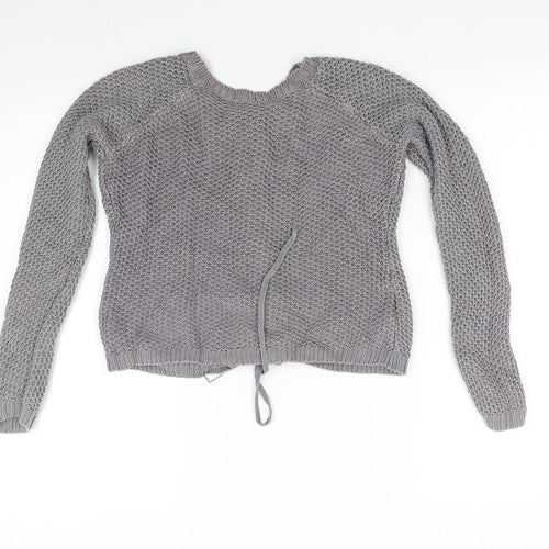 Limited Womens Grey  Knit Pullover Jumper Size 8
