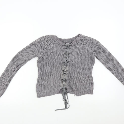 Limited Womens Grey  Knit Pullover Jumper Size 8