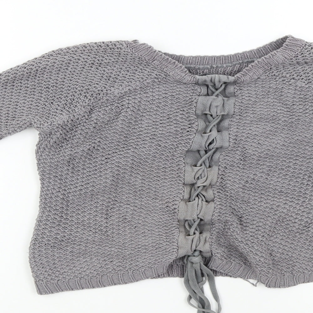 Limited Womens Grey  Knit Pullover Jumper Size 8