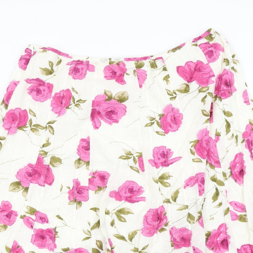Per Una Womens Multicoloured Floral  Flare Skirt Size 16
