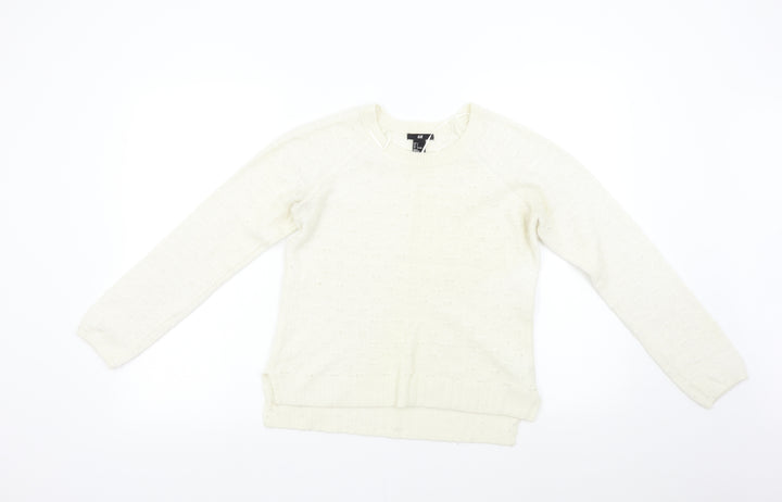 H&M Womens Ivory   Pullover Jumper Size S