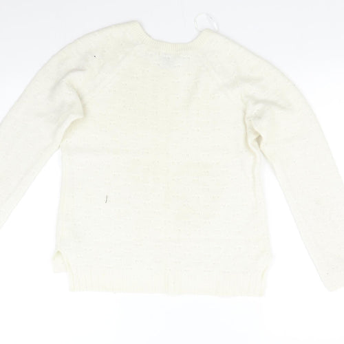 H&M Womens Ivory   Pullover Jumper Size S