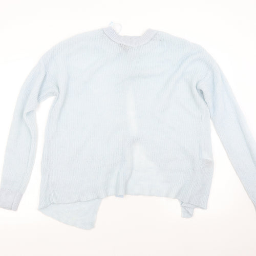 Topshop Womens Blue  Knit Pullover Jumper Size 14