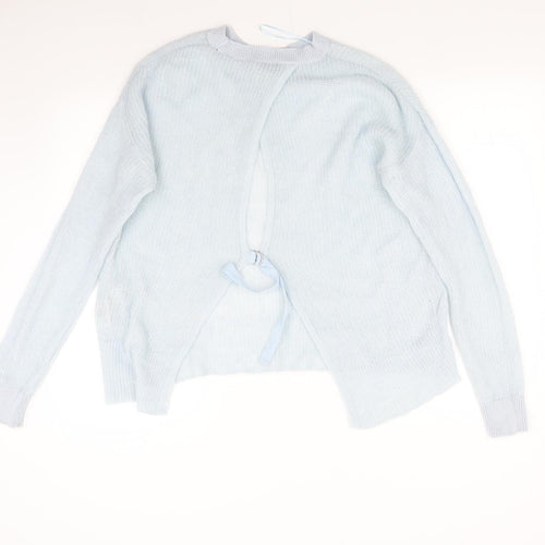 Topshop Womens Blue  Knit Pullover Jumper Size 14
